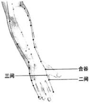 三間穴→治牙痛、腹脹