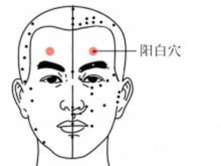 陽(yáng)白穴→洽頭痛、目眩