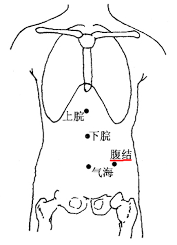 腹結(jié)穴→治腹痛、痢疾