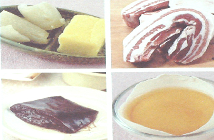 畜肉類(lèi)、動(dòng)物油類(lèi)物食物