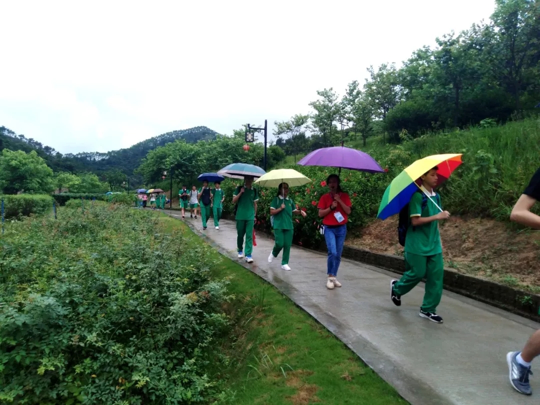 同學們在國醫(yī)園和百草園參觀、學習
