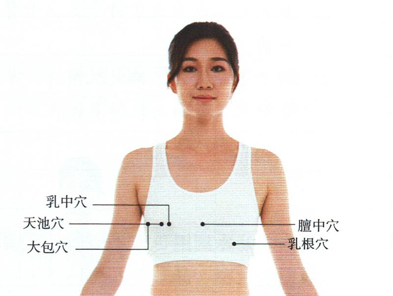 按摩胸部穴位及乳房，豐胸又力挺